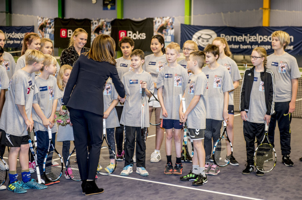 Tennis-event i KB Hallen i anledning af Børnehjælpsdagen, Kronprinsesse Mary