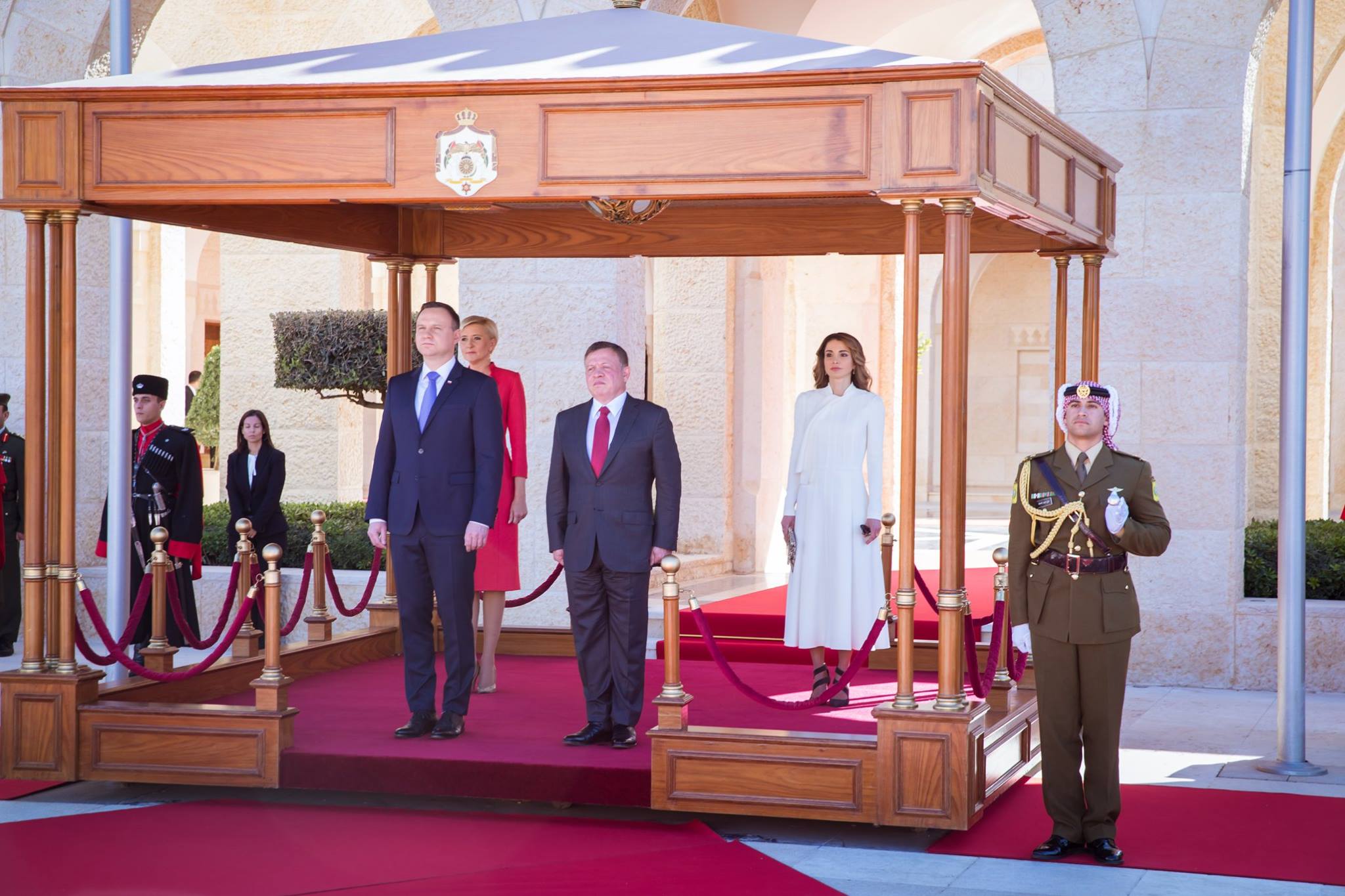 King Abdullah and Queen Rania welcome President of Poland Andrzej Duda ...