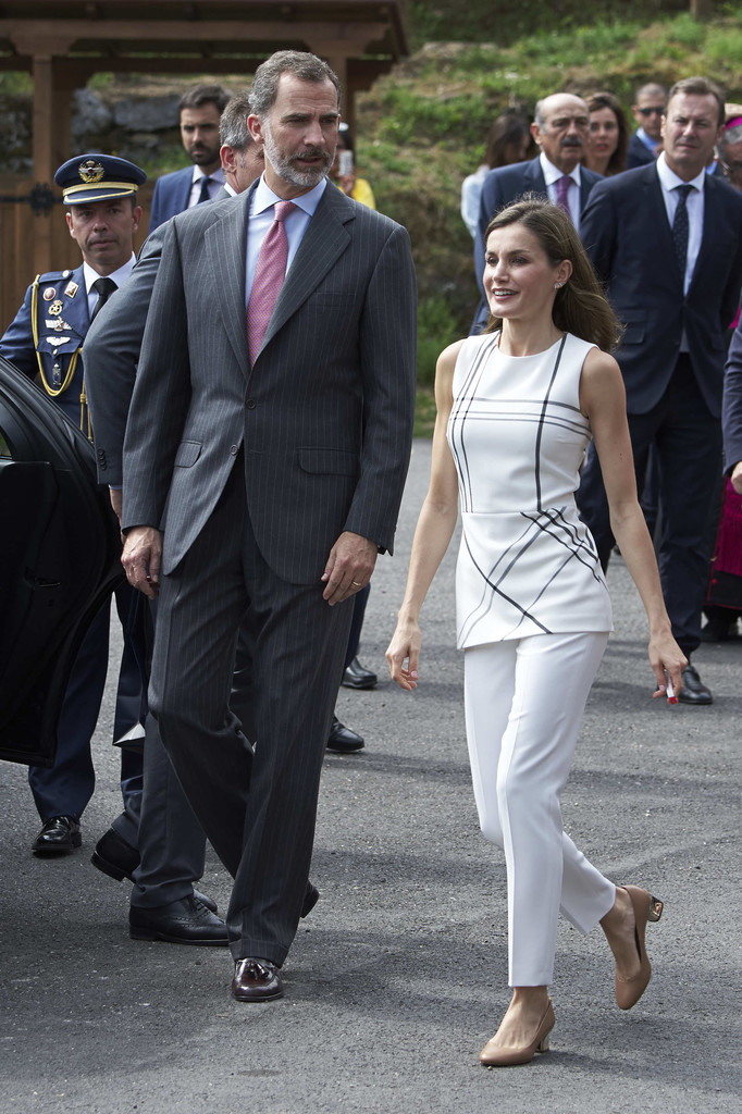 King Felipe & Queen Letizia visit Santo Toribio de Liebana Monastery in ...