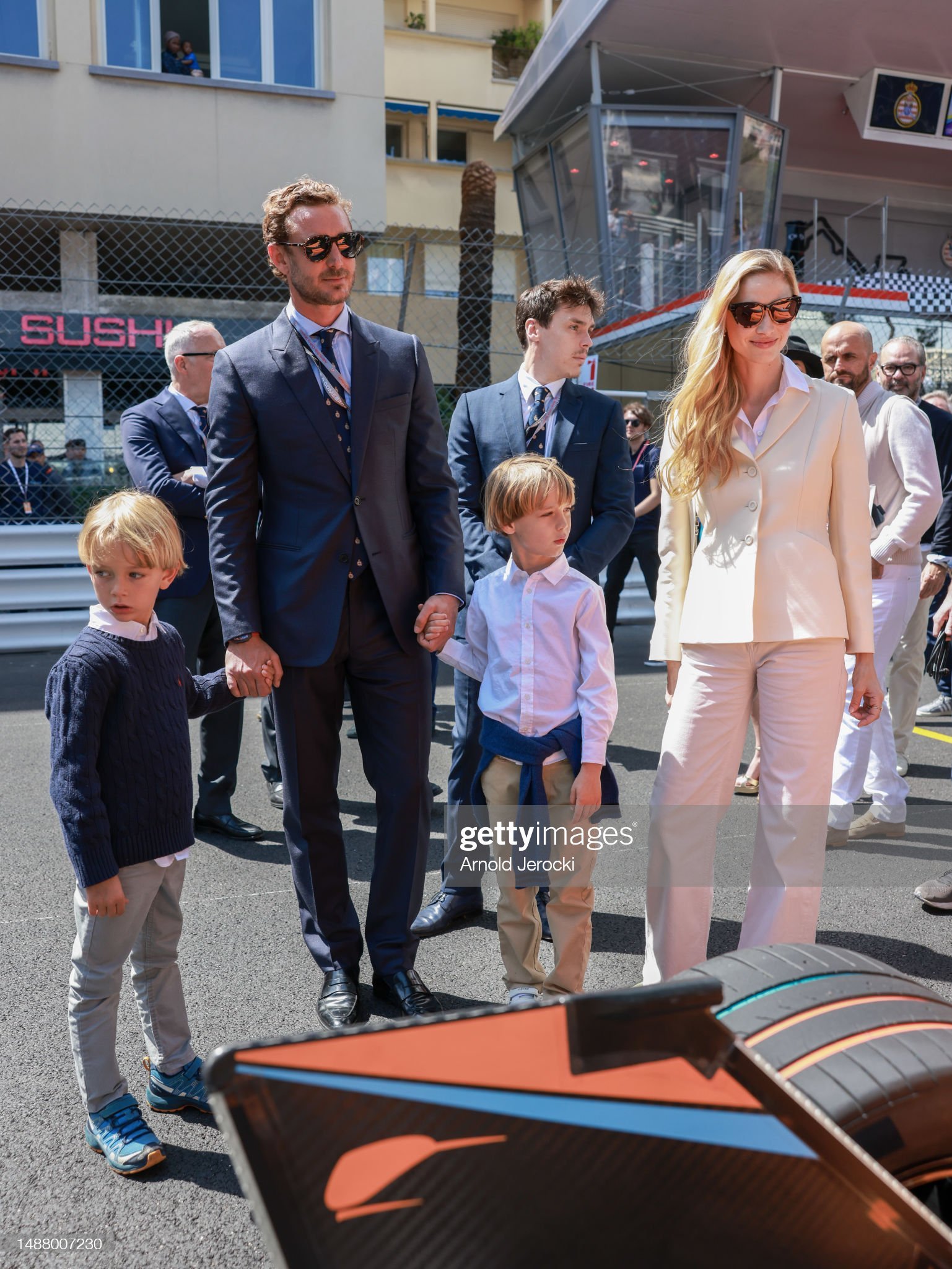 Pierre Casiraghi Beatrice Borromeo their children and Louis