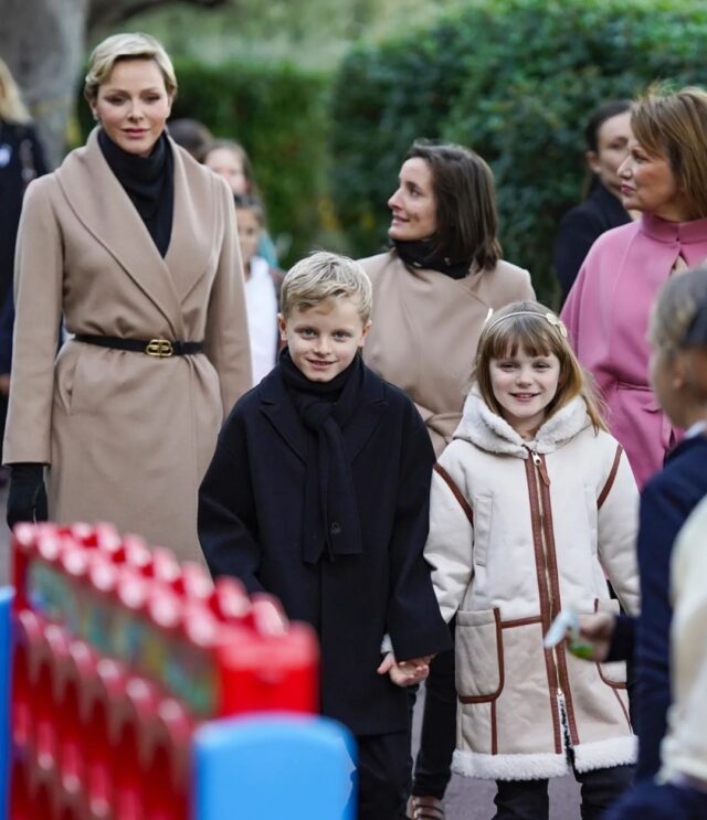 Princess Charlene with Prince Jacques and Princess Gabriella visited ...