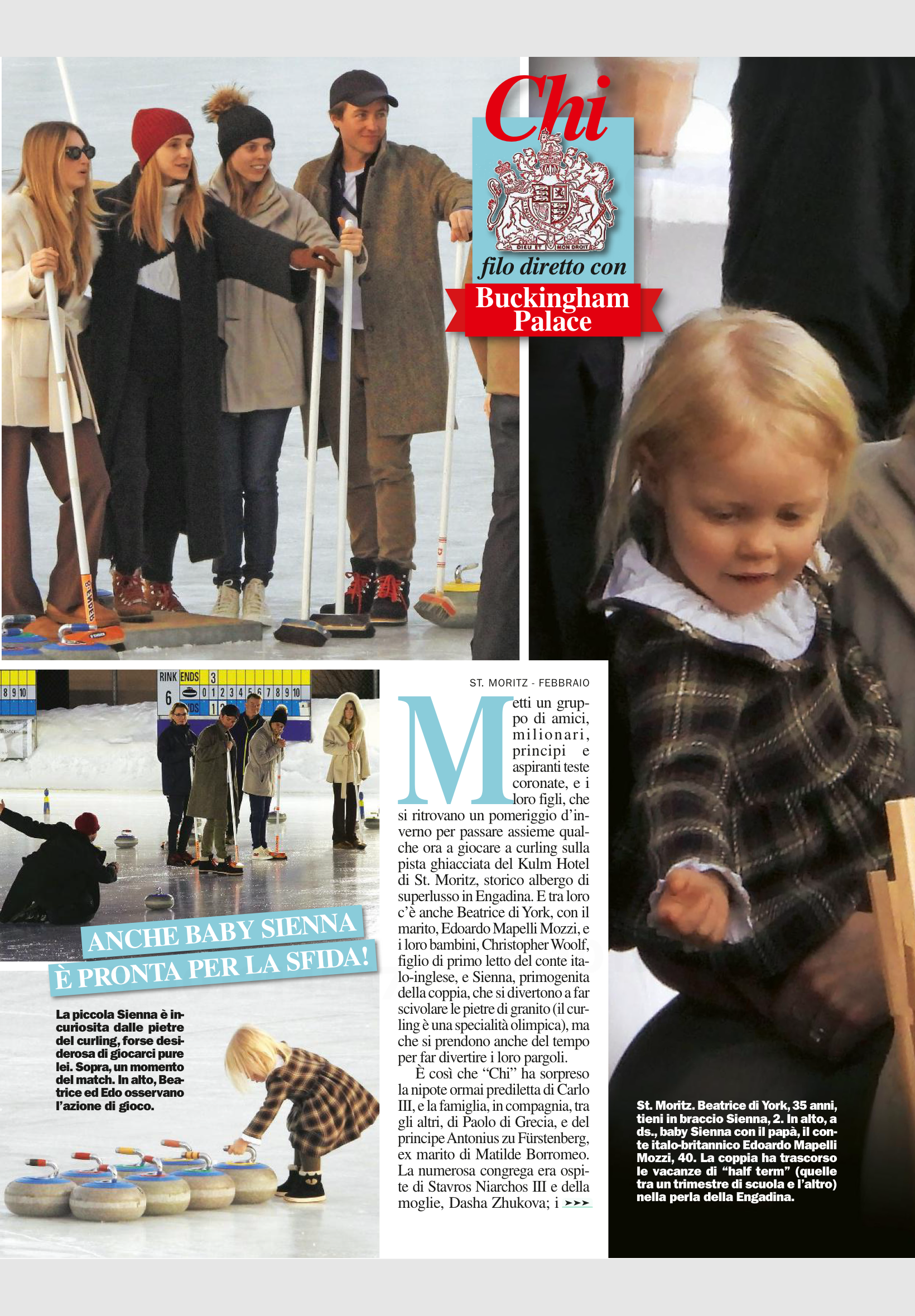 Princess Beatrice of York and Edoardo Mapelli Mozzi in St. Moritz